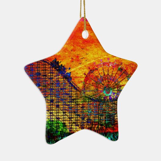 Achterbahn Keramikornament (Rechts)