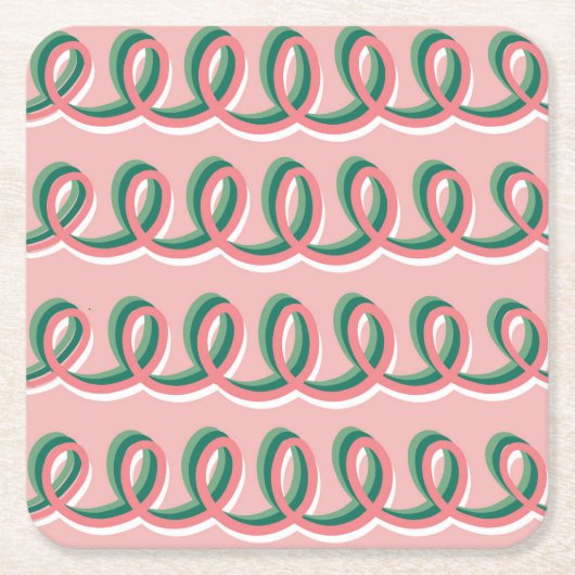 Achterbahn mit Schleifen Rechteckiger Pappuntersetzer (Vorderseite)