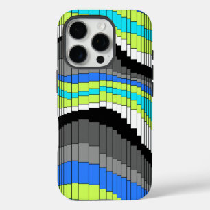 Achterbahn Vintage Psychedelische Streifen iPhone 16 Pro Hülle
