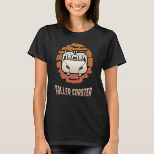 Achterbahn Vintage Retro Klassiker Sonnenuntergang T-Shirt