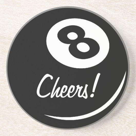 Achtkugel-Untersetzer personalisierbar | 8 Ballbec Untersetzer (Vorne)