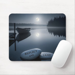 Achtsame Führung Friedliche Nachtlandschaft Mousepad