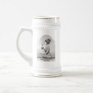 Achtsamer Espresso Zen Meditation Ein Shot Buddha Bierglas