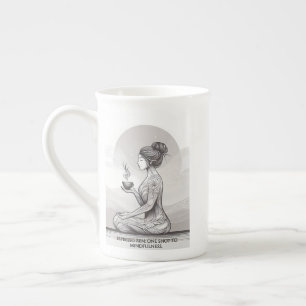 Achtsamer Espresso Zen Meditation Ein Shot Buddha Porzellantasse