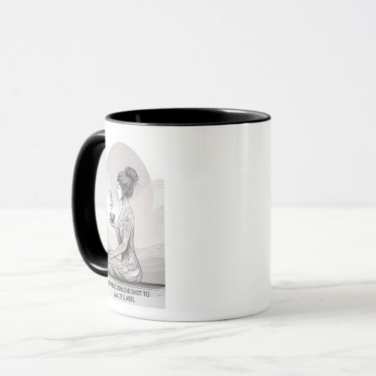 Achtsamer Espresso Zen Meditation Ein Shot Buddha Tasse (Vorderseite Links)