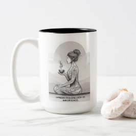 Achtsamer Espresso Zen Meditation Ein Shot Buddha Zweifarbige Tasse