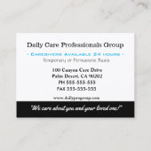 Achtsamer Mitgefühl Beruflich Visitenkarte (Rückseite)