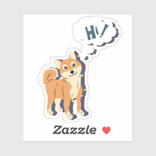 Achtsamer Shiba Inu Aufkleber (Blatt)