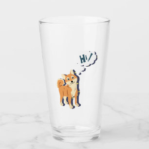 Achtsamer Shiba Inu Glas