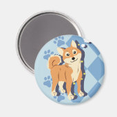 Achtsamer Shiba Inu Magnet (Vorderseite/Rückseite)