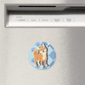 Achtsamer Shiba Inu Magnet (In Situ (Geschirrspüler))