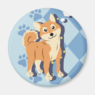 Achtsamer Shiba Inu Magnet