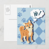 Achtsamer Shiba Inu Postkarte (Vorne/Hinten)