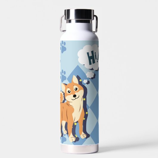 Achtsamer Shiba Inu Trinkflasche (Vorne)