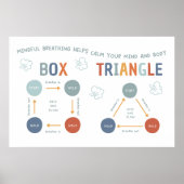 Achtsames Atemkasten und Triangle-Atem-Poster Poster (Vorne)