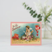 Achtsames Cupid Valentine Postkarte (Stehend Vorderseite)