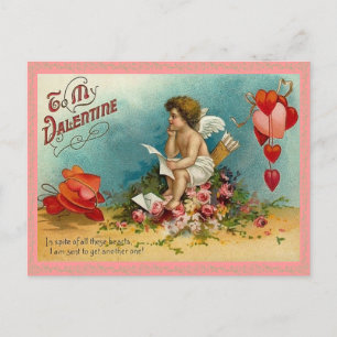 Achtsames Cupid Valentine Postkarte