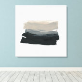 Achtsamkeit 1 - Neutrales Minimalistisches Gemälde Leinwanddruck (Insitu (Holzboden))