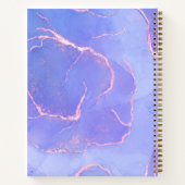 Achtsamkeit Blue Gold Wasserfarbe Marmoriert Notizblock (Rückseite)