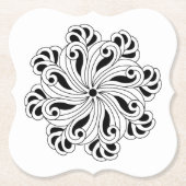 Achtsamkeit Blume Mandala Design Paper Untersetzer (Vorderseite)