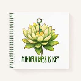 Achtsamkeit ist der Schlüssel Notizblock