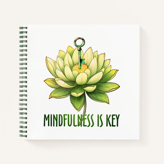 Achtsamkeit ist der Schlüssel Notizblock (Vorderseite)