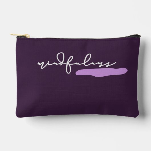 Achtsamkeit Lila Zubehör Beutel (Vorderseite)