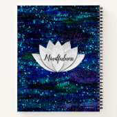 Achtsamkeit Lotus Blume Galaxy Notebook Notizblock (Rückseite)