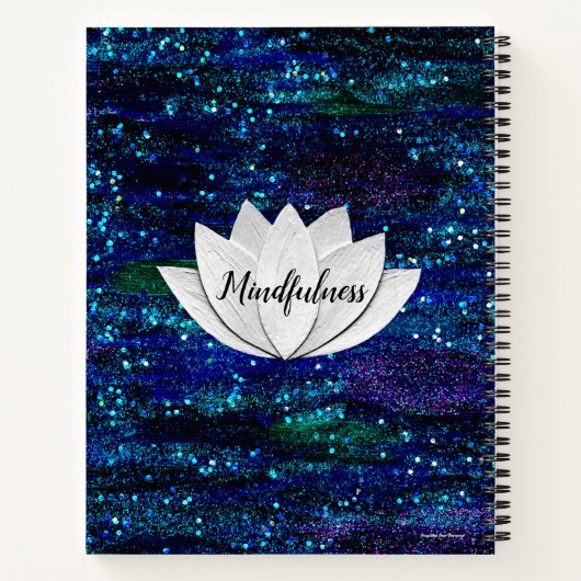 Achtsamkeit Lotus Blume Galaxy Notebook Notizblock (Rückseite)