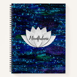 Achtsamkeit Lotus Blume Galaxy Notebook Notizblock