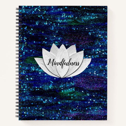 Achtsamkeit Lotus Blume Galaxy Notebook Notizblock (Vorderseite)