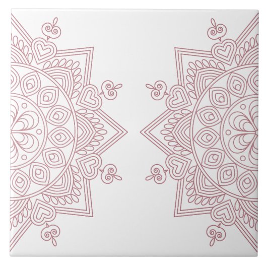 Achtsamkeit Mandala Design Decorative Fliesen (Vorderseite)