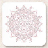 Achtsamkeit Mandala Design Getränkeuntersetzer (Vorderseite)