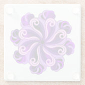 Achtsamkeit Mandala Design Glass Untersetzer (Rückseite)