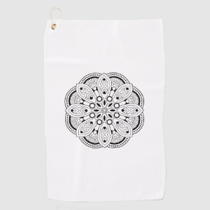 Achtsamkeit Mandala Design Golf Handtuch