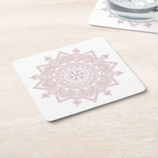 Achtsamkeit Mandala Design Rechteckiger Pappuntersetzer (angewinkelt)