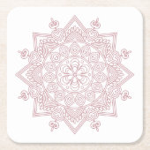 Achtsamkeit Mandala Design Rechteckiger Pappuntersetzer (Vorderseite)