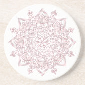 Achtsamkeit Mandala Design Sandstone Untersetzer (Vorne)