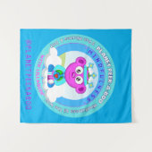 Achtsamkeit mit Lillaquin auf dem Planeten Flüchti Wandteppich (Vorderseite (Horizontal))