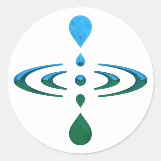 Achtsamkeit Runder Aufkleber (Vorderseite)