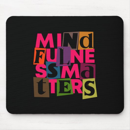 Achtsamkeit S Aufkleber Mousepad (Vorne)