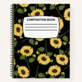 Achtsamkeit Sonnenblumenkomposition Notizblock (Vorderseite)