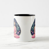 Achtsamkeit und Meditation Zweifarbige Tasse (Mittel)
