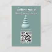 Achtsamkeit Wellness Consultant Zen Lotus Aquamari Terminkarte (Vorderseite)