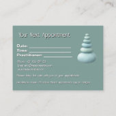 Achtsamkeit Wellness Consultant Zen Lotus Aquamari Terminkarte (Rückseite)