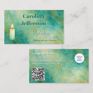 Achtsamkeit Wellness Consultant Zen Lotus Aquamari Visitenkarte