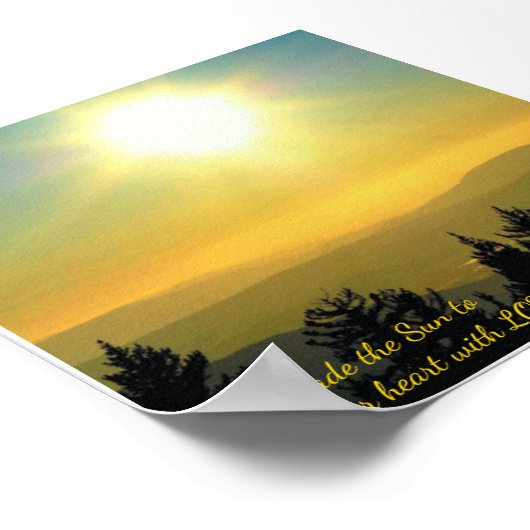 Achtsamkeit Word Art - Sun Poster (Ecke)