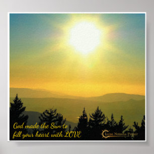 Achtsamkeit Word Art - Sun Poster