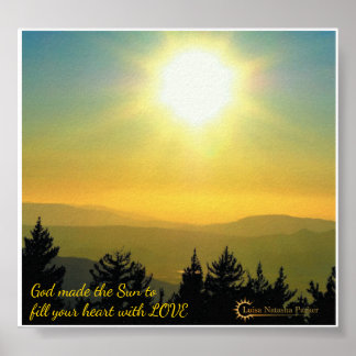 Achtsamkeit Word Art - Sun Poster