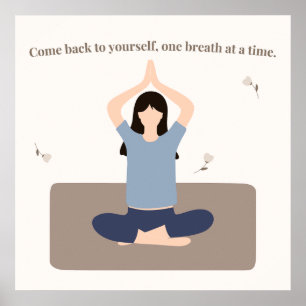 Achtsamkeits-Yoga-Wandkunst Poster